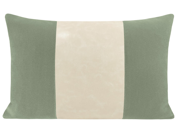 THE LITTLE LUMBAR :: MOHAIR VELVET // EUCALYPTUS + FAUX LEATHER // ALABASTER