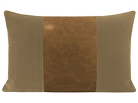 THE LITTLE LUMBAR :: MOHAIR VELVET // NUTMEG  + FAUX LEATHER // SABLE