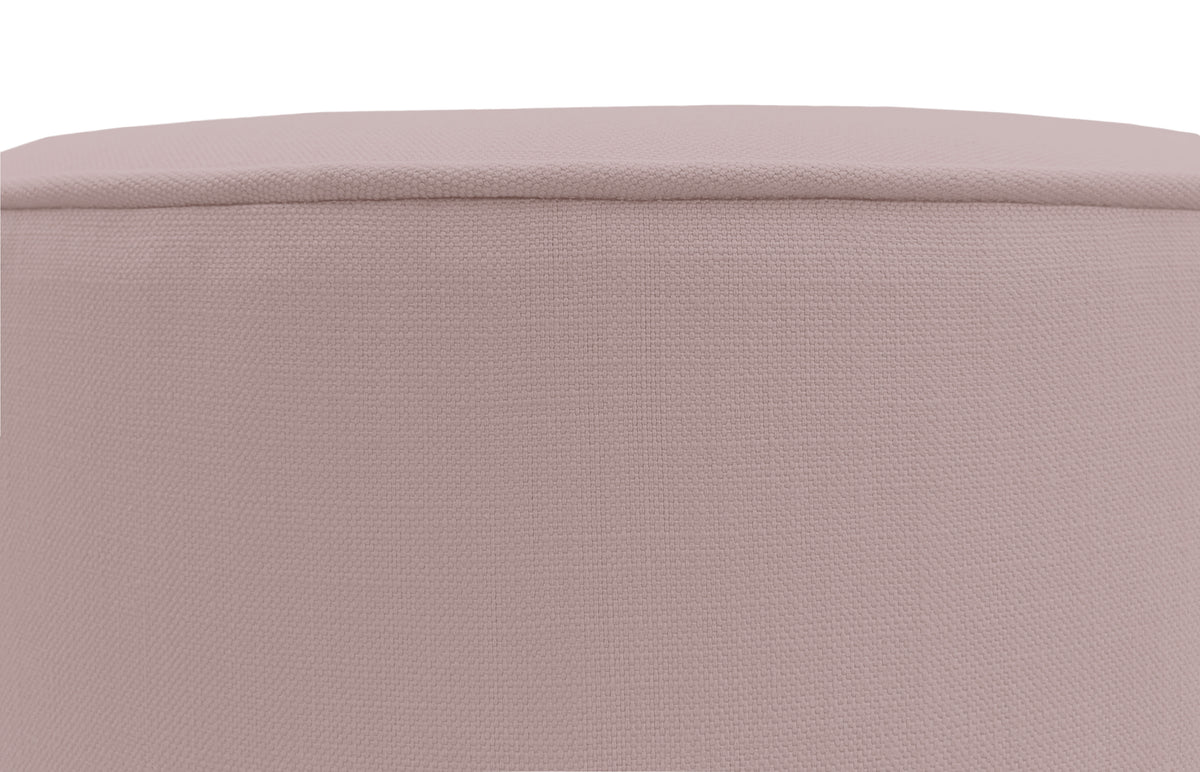 THE TIGHT ROUND OTTOMAN :: CLASSIC LINEN // LILAC + BULLION FRINGE