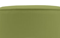 THE TIGHT ROUND OTTOMAN :: CLASSIC LINEN // OLIVE + BULLION FRINGE