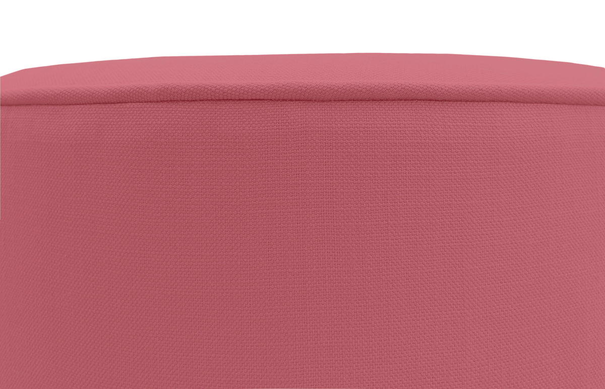 THE TIGHT ROUND OTTOMAN :: CLASSIC LINEN // ROSÉ PINK + BULLION FRINGE