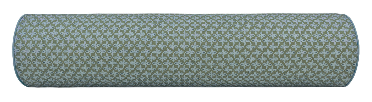 OCS X LDC II | BOLSTER | ELLISTON HOUSE : POSEY // MOSS + CLASSIC LINEN // HYDRANGEA BLUE CORDING