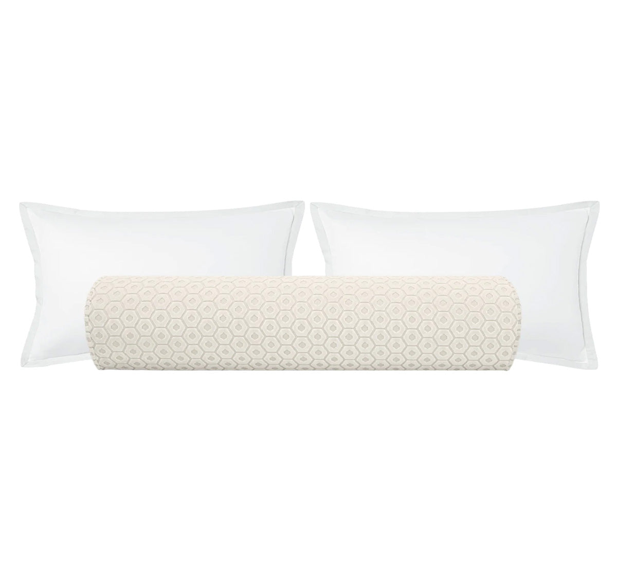 THE BOLSTER :: PALOMA CUT VELVET // ALABASTER