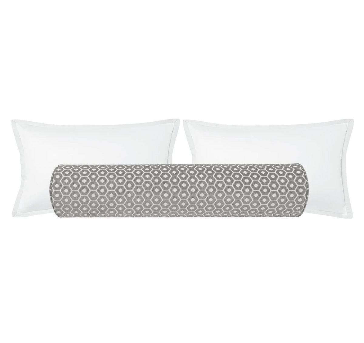 THE BOLSTER :: PALOMA CUT VELVET // GREY