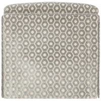 THE SKIRTED OTTOMAN :: PALOMA CUT VELVET  // GREY