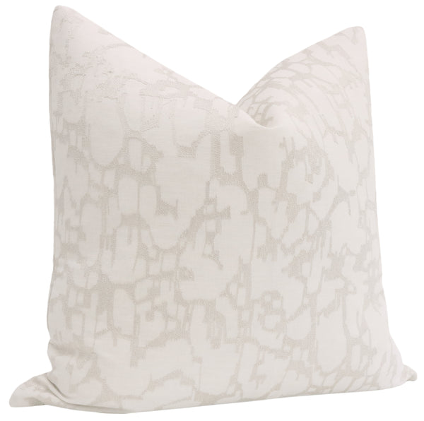 FINAL SALE : 18" X 18" PASTICHE LINEN // ALABASTER PILLOW COVER