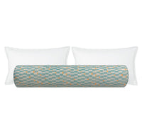 THE BOLSTER :: HASHBLOCKS // KHAKI BLUE | TEIL TEXTILES