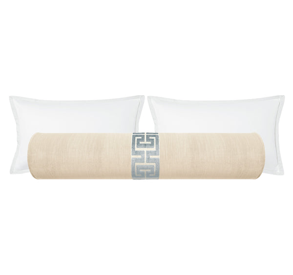 THE BOLSTER :: STRIE VELVET // CASHMERE + GREEK TRIM