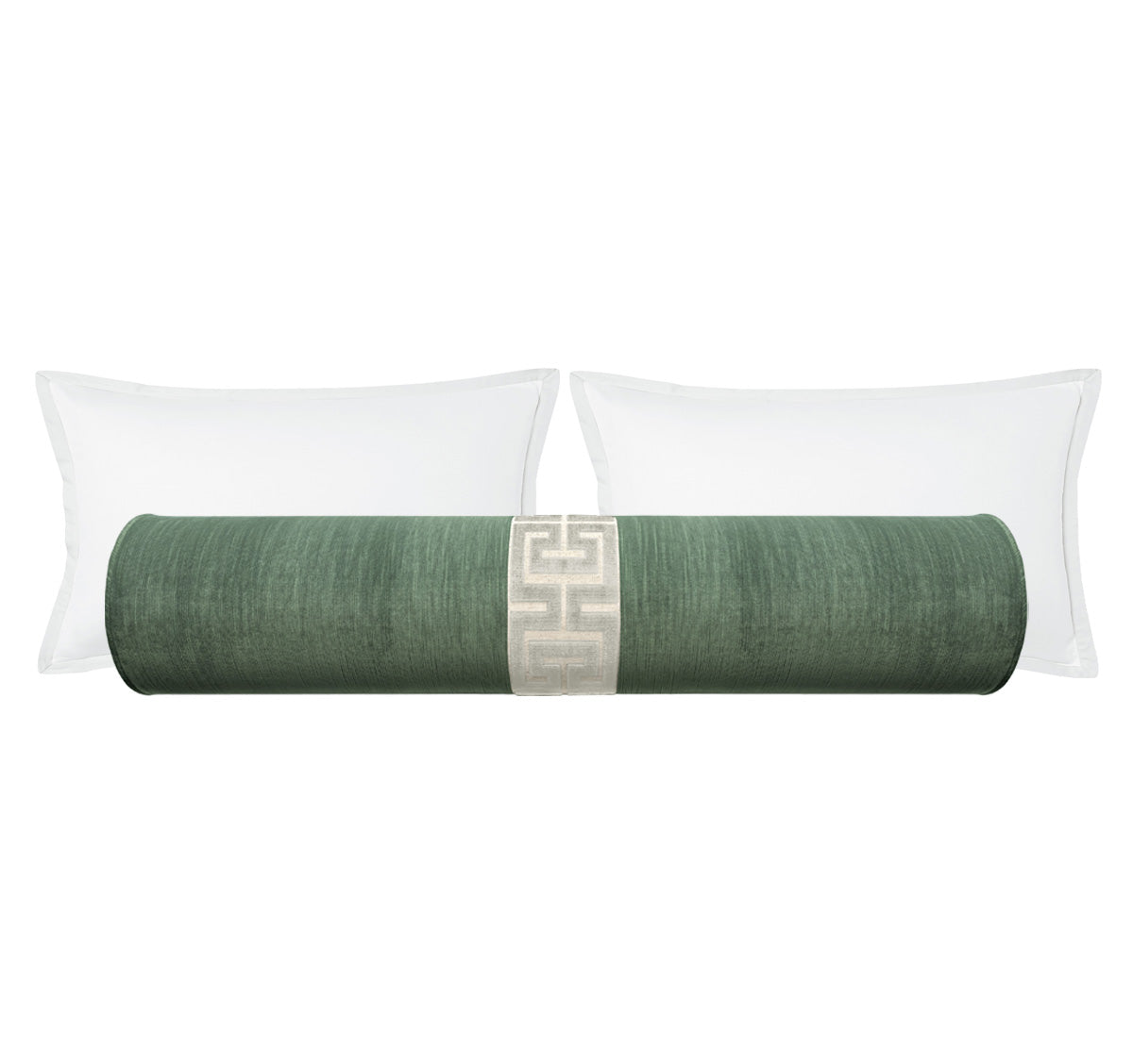 THE BOLSTER :: STRIE VELVET // PATINA + GREEK TRIM