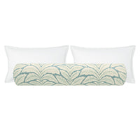 THE BOLSTER :: TALAVERA LINEN // AQUA | BRUNSCHWIG & FILS