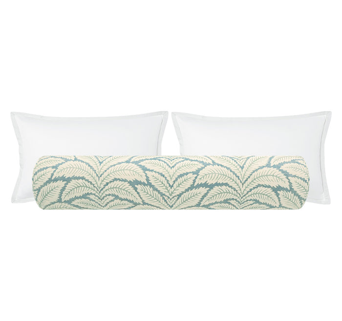 THE BOLSTER :: TALAVERA LINEN // AQUA | BRUNSCHWIG & FILS