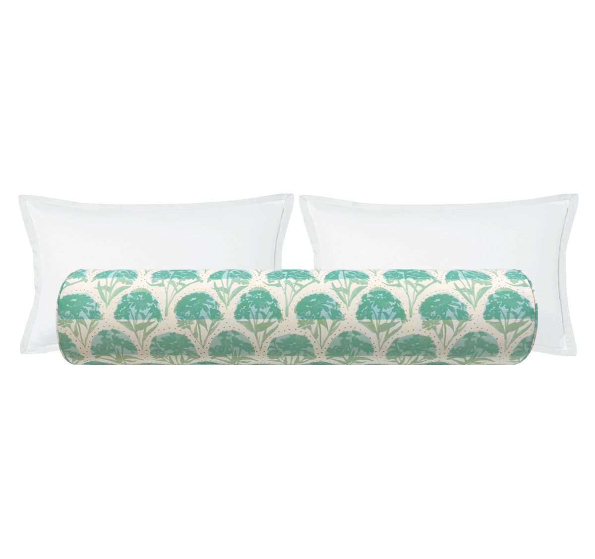 THE BOLSTER :: ZINNIA ARC // EMERALD | TEIL TEXTILES