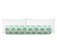 THE BOLSTER :: ZINNIA ARC // EMERALD | TEIL TEXTILES
