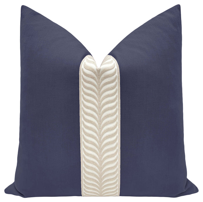 CLASSIC LINEN // NAVY BLUE + TRELLIS TRIM // NATURAL