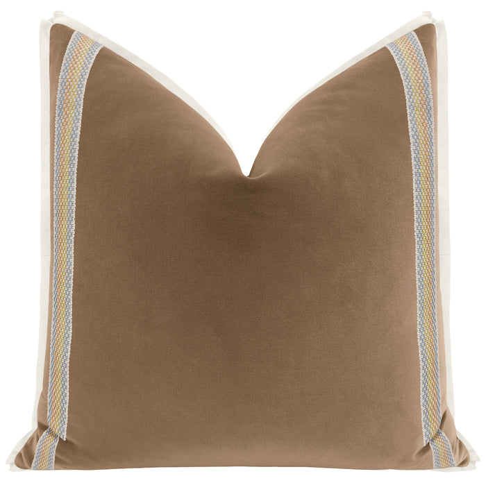 THE MILLICENT | SIGNATURE VELVET // NUTMEG + CHARDON BLUE TRIM