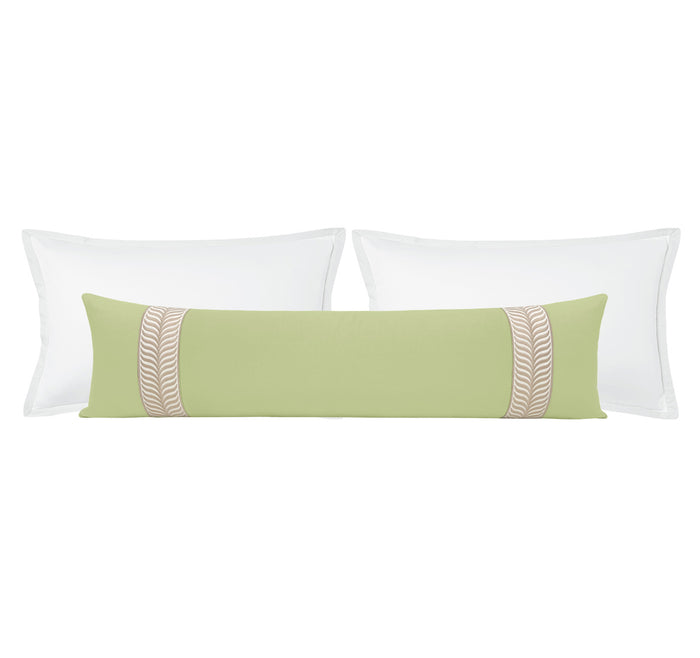 THE XL LUMBAR :: CLASSIC LINEN // CELADON + TRELLIS TRIM // NATURAL