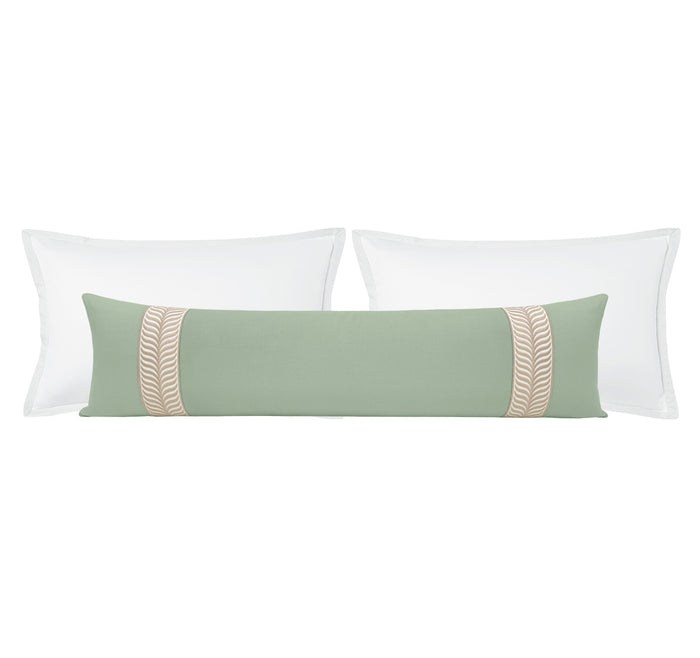 THE XL LUMBAR :: CLASSIC LINEN // EUCALYPTUS + TRELLIS TRIM // NATURAL