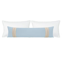 THE XL LUMBAR :: CLASSIC LINEN // POWDER BLUE + TRELLIS TRIM // NATURAL
