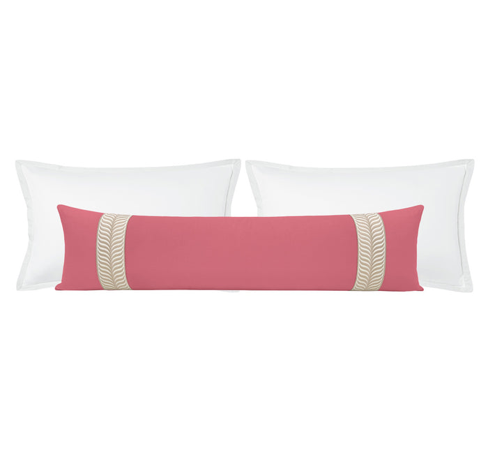 THE XL LUMBAR :: CLASSIC LINEN // ROSÉ PINK + TRELLIS TRIM // NATURAL