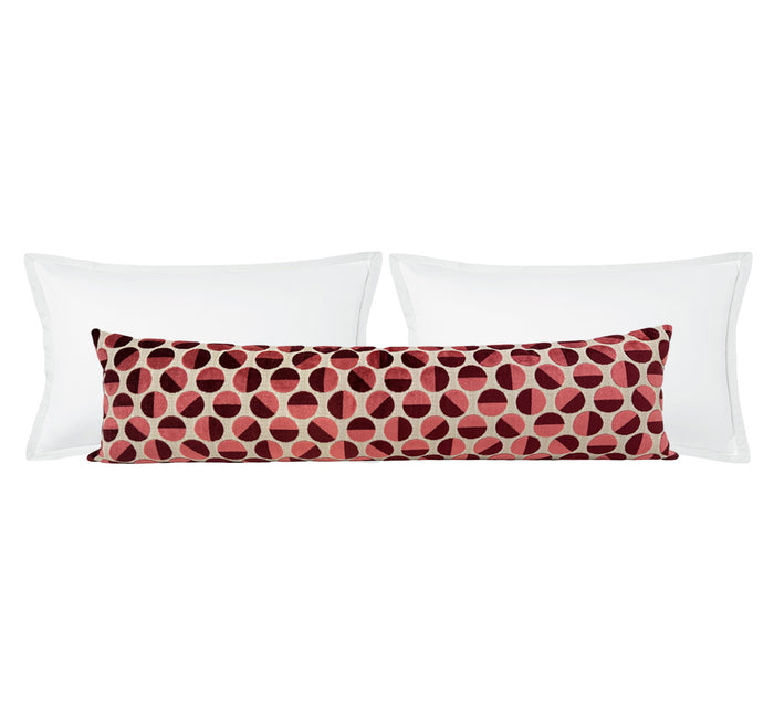 THE XL LUMBAR :: BROOKLYN CUT VELVET // PERSIMMON