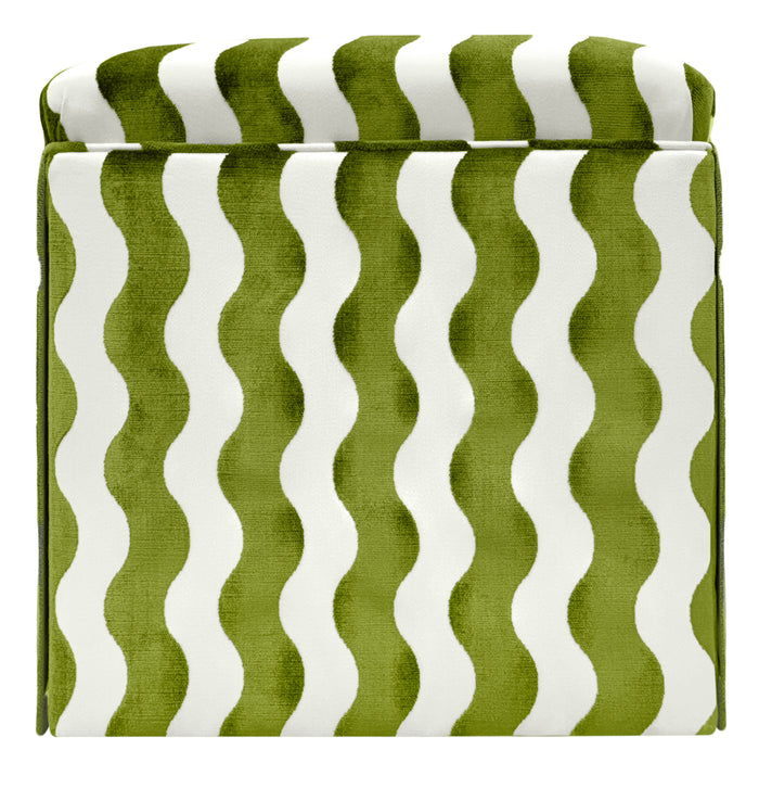 THE SKIRTED OTTOMAN :: THE WAVE  // LETTUCE