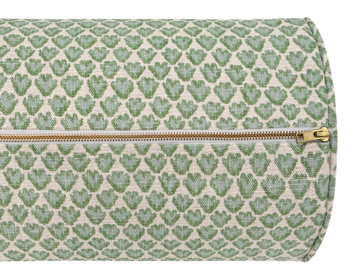 THE BOLSTER :: SISSY PRINT // SPA BLUE + TAPE TRIM