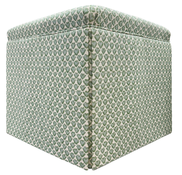 THE SKIRTED OTTOMAN :: SISSY PRINT // SPA BLUE