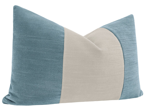THE LITTLE LUMBAR :: STRIE VELVET // CHAMBRAY + OYSTER