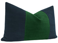 THE LITTLE LUMBAR :: STRIE VELVET // NAVY BLUE + MALACHITE
