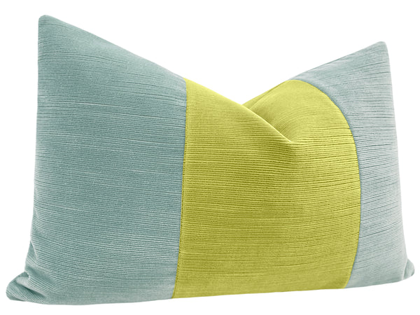 THE LITTLE LUMBAR :: STRIE VELVET // SPA BLUE + CITRINE