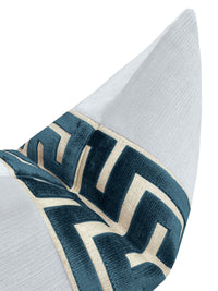 THE LITTLE LUMBAR :: STRIE VELVET // MIST + NAVY BLUE GREEK TRIM