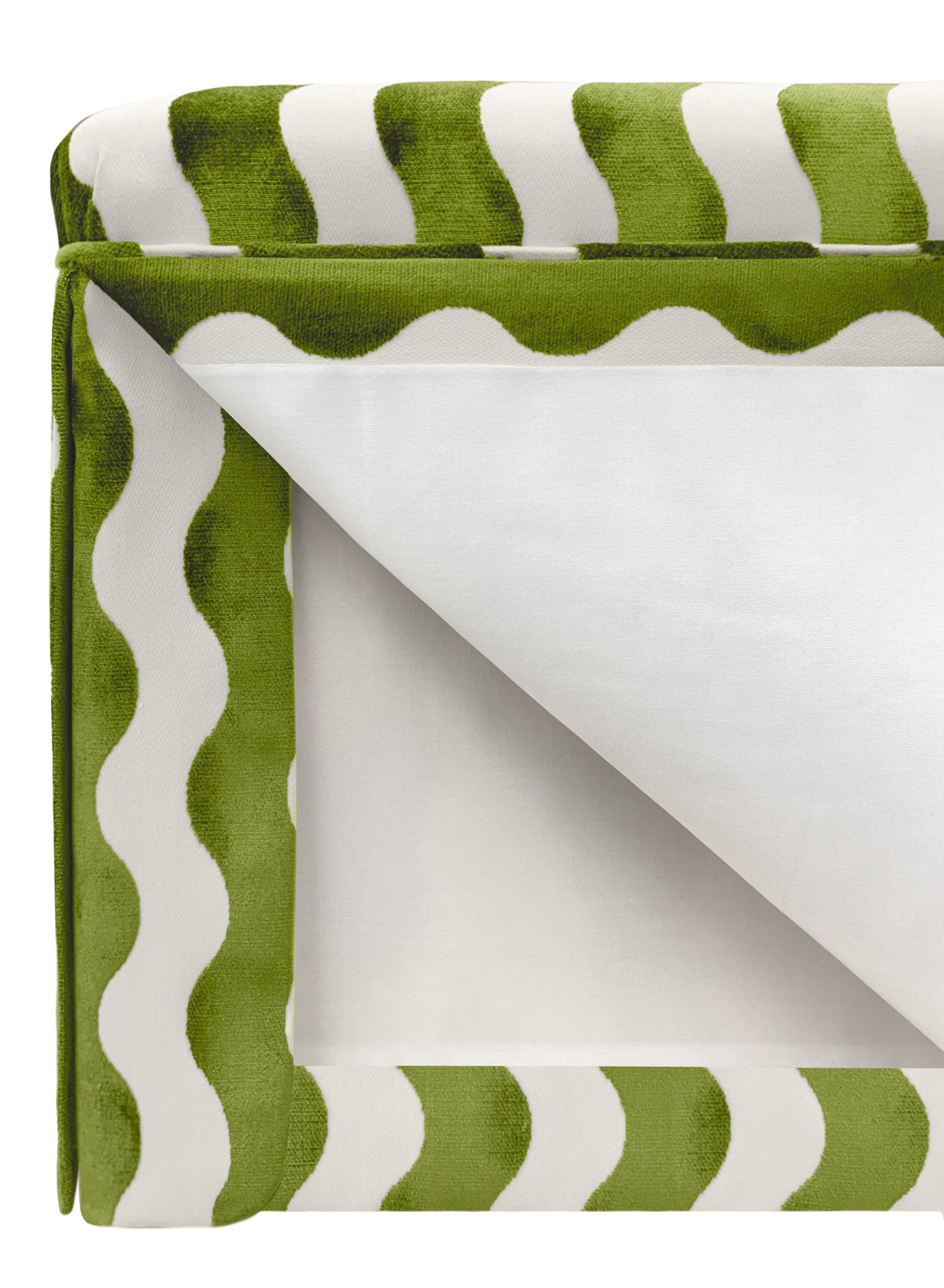 THE SKIRTED OTTOMAN :: THE WAVE  // LETTUCE