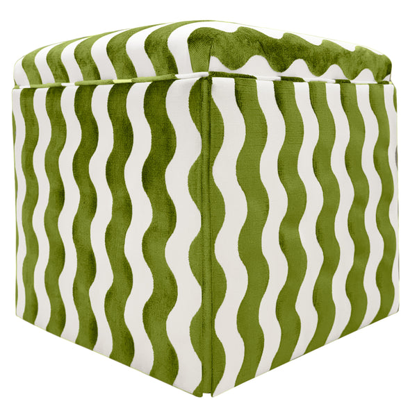 THE SKIRTED OTTOMAN :: THE WAVE  // LETTUCE