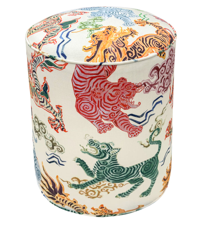 THE TIGHT ROUND OTTOMAN :: MYSTIC TIGER