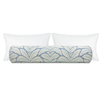 THE BOLSTER :: TALAVERA COTTON AND LINEN PRINT // BLUE