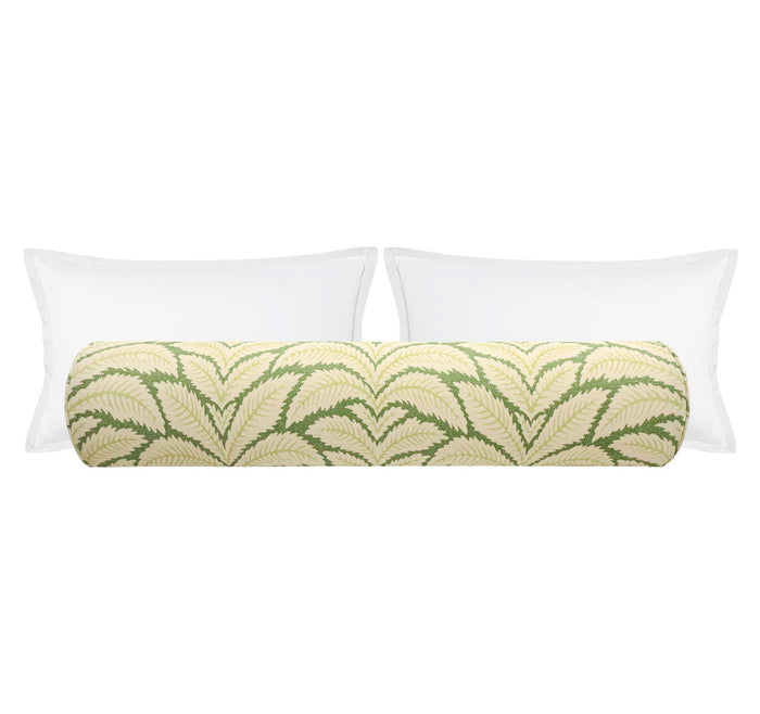 THE BOLSTER :: TALAVERA LINEN // LEAF | BRUNSCHWIG & FILS