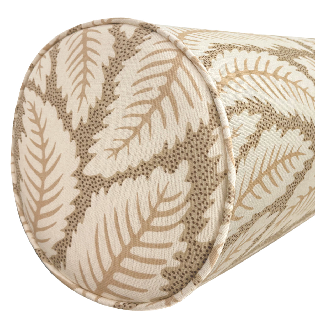 THE BOLSTER :: TALAVERA COTTON AND LINEN PRINT // BEIGE | BRUNSCHWIG & FILS