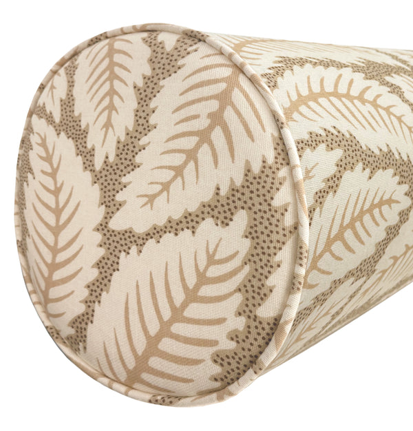 THE BOLSTER :: TALAVERA COTTON AND LINEN PRINT // BEIGE | BRUNSCHWIG & FILS