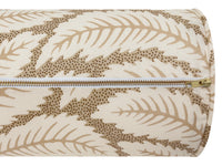 THE BOLSTER :: TALAVERA COTTON AND LINEN PRINT // BEIGE | BRUNSCHWIG & FILS