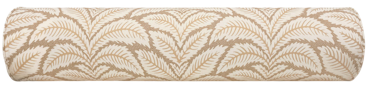 THE BOLSTER :: TALAVERA COTTON AND LINEN PRINT // BEIGE | BRUNSCHWIG & FILS