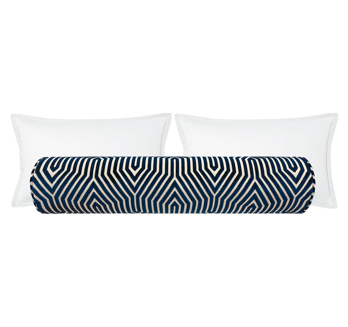 THE BOLSTER :: VANDERBILT VELVET // BLEU | SCHUMACHER