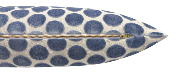 THE XL LUMBAR :: LUNA CUT VELVET // CAPRI BLUE