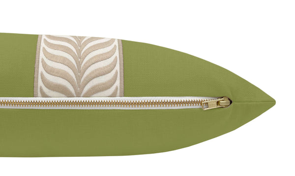 THE XL LUMBAR :: CLASSIC LINEN // OLIVE + TRELLIS TRIM // NATURAL