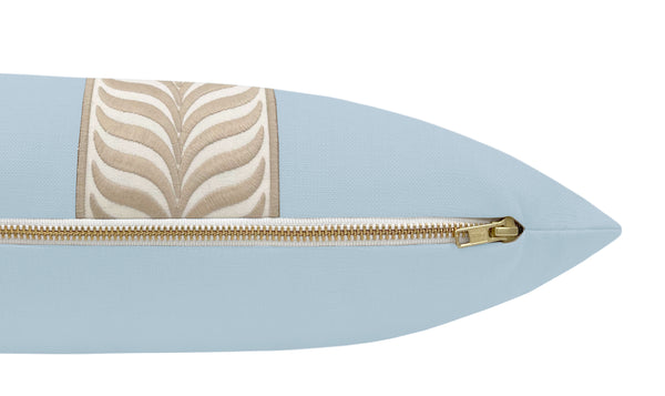 THE XL LUMBAR :: CLASSIC LINEN // POWDER BLUE + TRELLIS TRIM // NATURAL