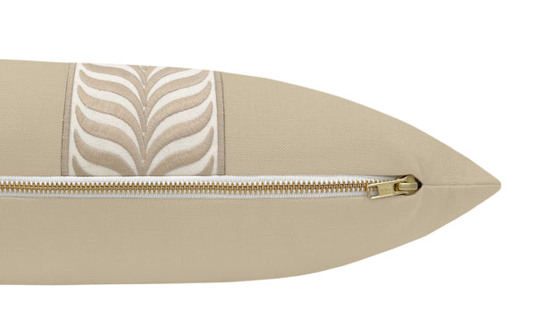 THE XL LUMBAR :: CLASSIC LINEN //  STONE + TRELLIS TRIM // NATURAL