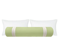 THE BOLSTER :: CLASSIC LINEN // CELADON + TRELLIS TRIM // NATURAL