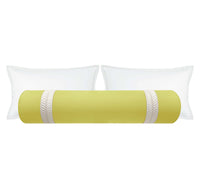 THE BOLSTER :: CLASSIC LINEN // CHARTREUSE + TRELLIS TRIM // NATURAL