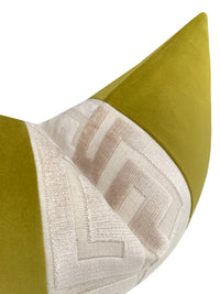 THE LITTLE LUMBAR :: CLASSIC VELVET // CHARTREUSE  + GREEK TRIM // CASHMERE