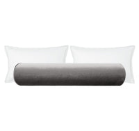 THE BOLSTER :: FAUX SILK VELVET // GRAPHITE