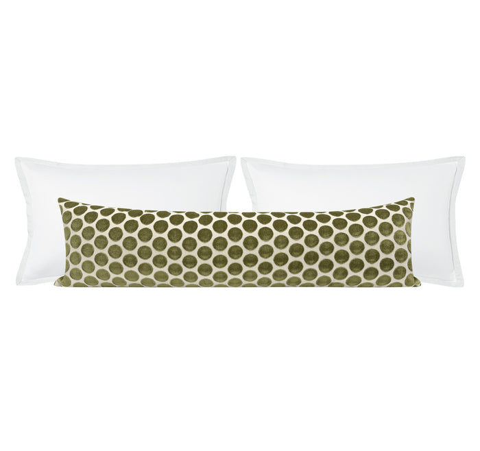 THE XL LUMBAR :: LUNA CUT VELVET // OLIVE